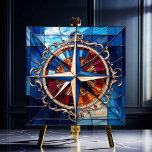 Komprimera Ro med Rulla Gräns Nedfläckad-Glass-uts Kakelplatta<br><div class="desc">Compass Ro med Rulla Gräns Nedfläckad-Glass look Tile har Comass Ro-designen i blues och silver i en bakgrund av blues, gult och med en elegant rulla gräns i antika silver. Den här plattan har en nedfläckad-glass utseende stil. Det finns många underbara tillämpningar för dessa vackra plattor. Finns i 2 storlekar:...</div>