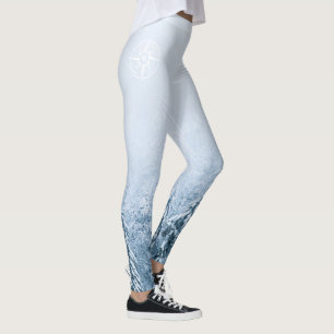 Komprimera stjärnornas emblem i monogram vintergry leggings