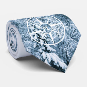 Komprimera stjärnornas emblem i monogram vintergry slips
