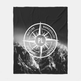 Komprimera stjärnornas emblem monogram dramatiska fleecefilt