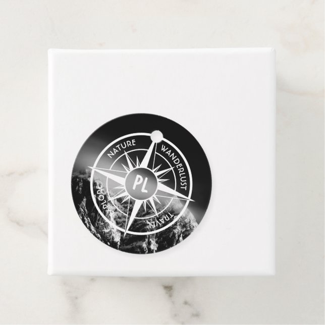 Komprimera stjärnornas emblem monogram dramatiska  gåvor etiketter (På plats)