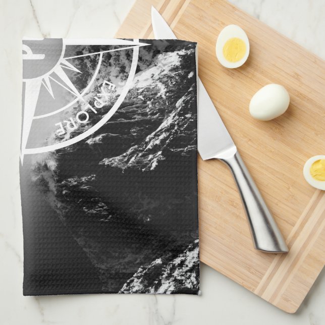 Komprimera stjärnornas emblem monogram dramatiska  kökshandduk (Vikt i Fjärdedel)