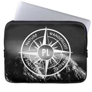 Komprimera stjärnornas emblem monogram dramatiska laptop fodral