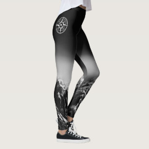 Komprimera stjärnornas emblem monogram dramatiska  leggings