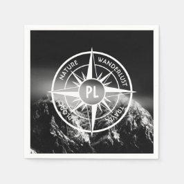 Komprimera stjärnornas emblem monogram dramatiska pappersservett