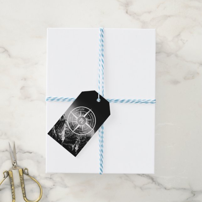 Komprimera stjärnornas emblem monogram dramatiska  presentetikett (Med Snöre)