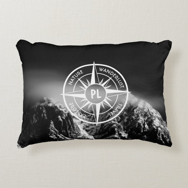 Komprimera stjärnornas emblem monogram dramatiska  prydnadskudde (Framsidan)