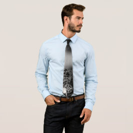 Komprimera stjärnornas emblem monogram dramatiska slips