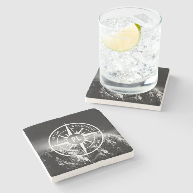 Komprimera stjärnornas emblem monogram dramatiska  stenunderlägg (Sidan)