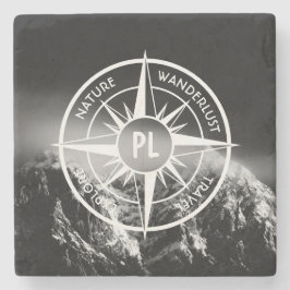 Komprimera stjärnornas emblem monogram dramatiska stenunderlägg