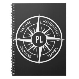 Komprimera stjärnornas emblem monogram svart och v anteckningsbok