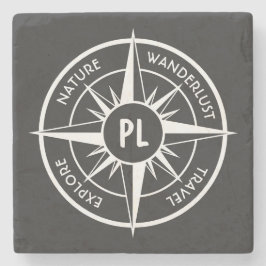 Komprimera stjärnornas emblem monogram svart och v stenunderlägg