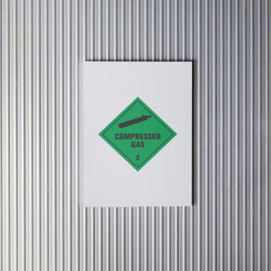Komprimerad gas 2-etikett klistermärken