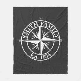 Komprimerad stjärna, mongram, anpassningsbar emble fleecefilt