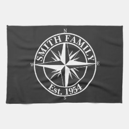 Komprimerad stjärna, mongram, anpassningsbar emble kökshandduk