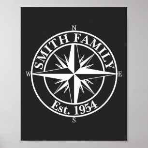 Komprimerad stjärna, mongram, anpassningsbar emble poster