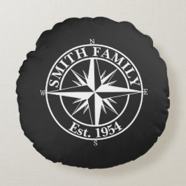 Komprimerad stjärna, mongram, anpassningsbar emble rund kudde