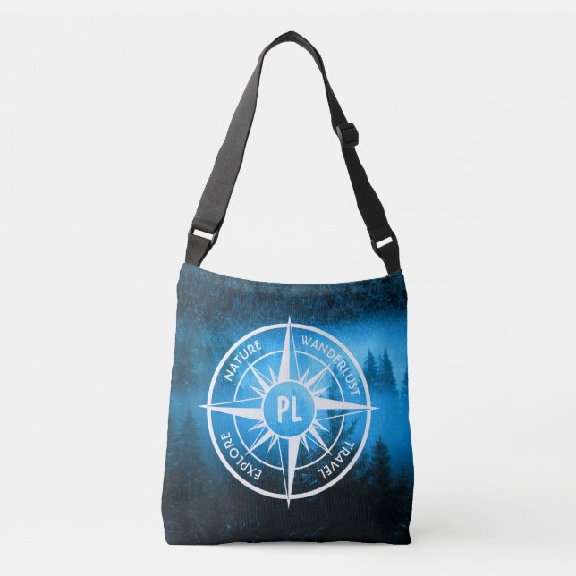 Komprimerad stjärnornas emblem monogram dimma i gr axelväska (Framsida)