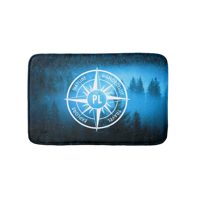 Komprimerad stjärnornas emblem monogram dimma i gr badrumsmatta (Framsidan)