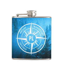 Komprimerad stjärnornas emblem monogram dimma i gr fickplunta