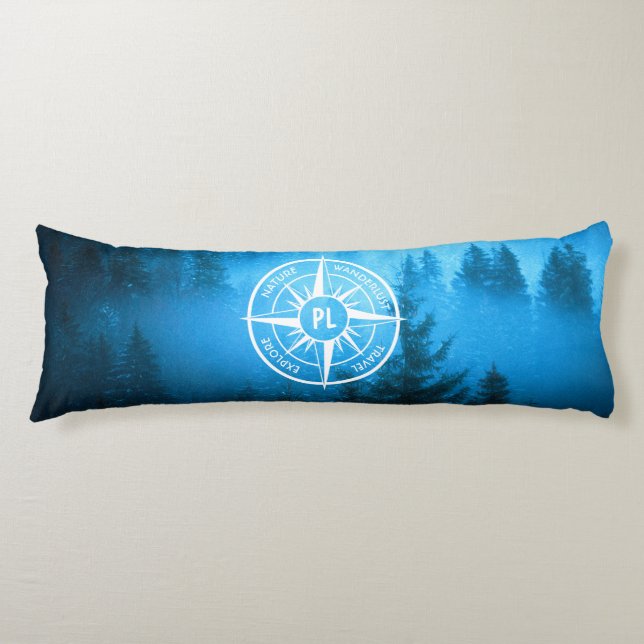 Komprimerad stjärnornas emblem monogram dimma i gr kroppskudde (Framsidan)