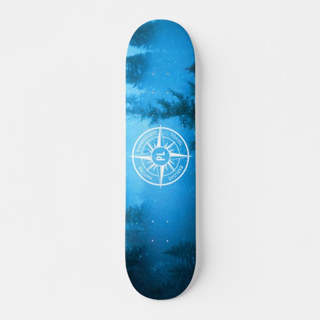 Komprimerad stjärnornas emblem monogram dimma i gr mini skateboard bräda 18,5 cm (Framsida)