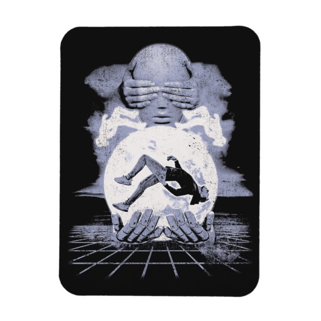 Komprimeringen - Techno-Dystopian Streetwear Desig Magnet (Vertikal)