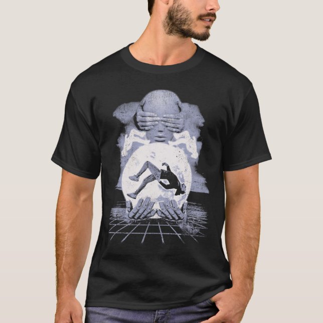 Komprimeringen - Techno-Dystopian Streetwear Desig T Shirt (Framsida)
