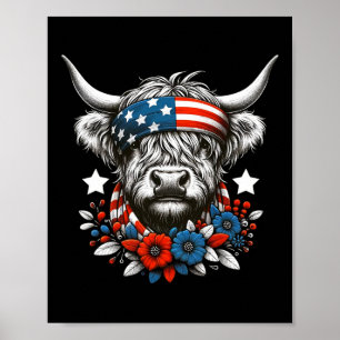 Kon 4:e juli amerikanska Flagga Independence day Poster