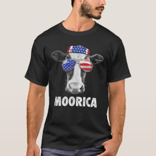 Kon 4:e juli Moorica Merica Manar American Flagga T Shirt