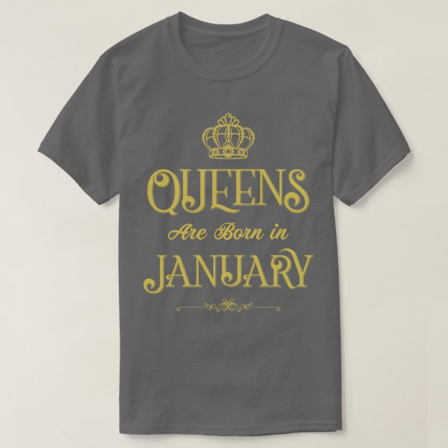 Kön är född i januari t shirt (Design framsida)