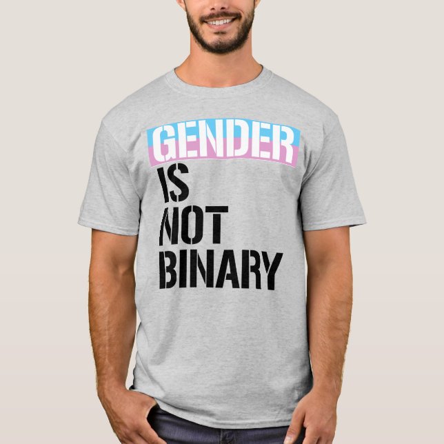 Kön är inte binärt t shirt (Framsida)