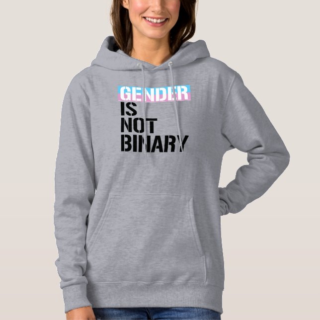 Kön är inte binärt t shirt (Framsida)