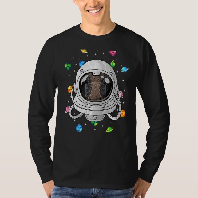 Kon Astronaut Farm Animal Deep in Space Cosmic Uni T Shirt (Framsida)