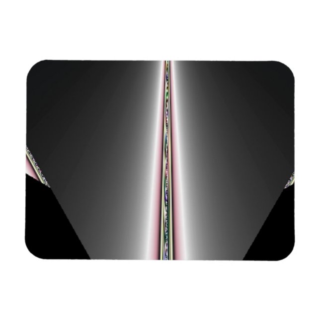 Kon av silver med färgtråd av pastellkrita magnet (Horisontell)