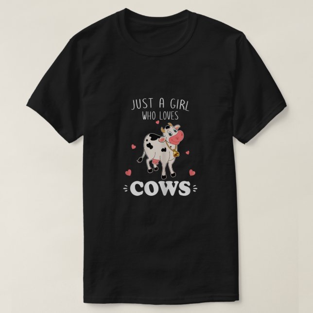 Kon bara en flicka som Kärlek kor T Shirt (Design framsida)