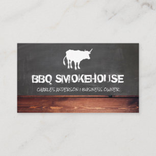 Kon Chalkboard och Wood Background Visitkort