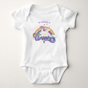 Kön Enhetshorn Regnbåge Baby Tröja Creeper