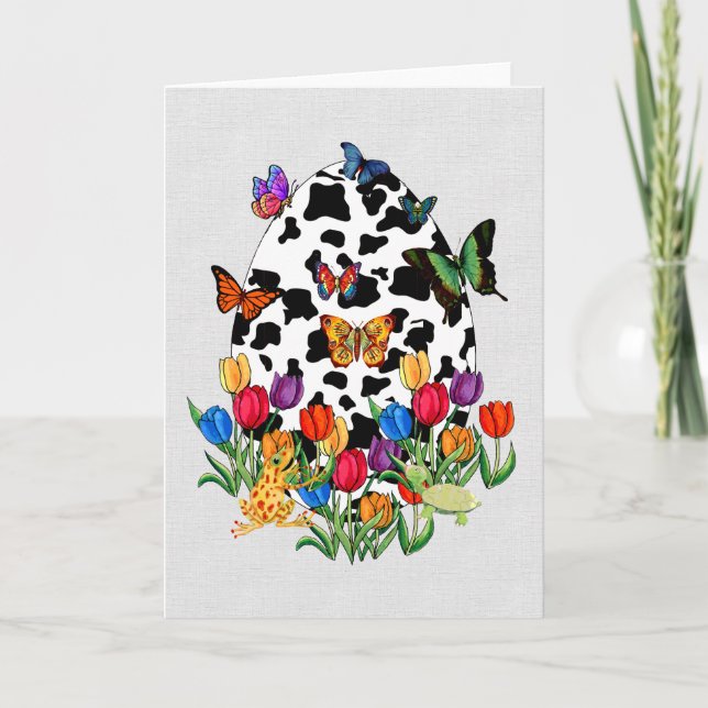 Kon flår påskägget helgkort (Framsida)