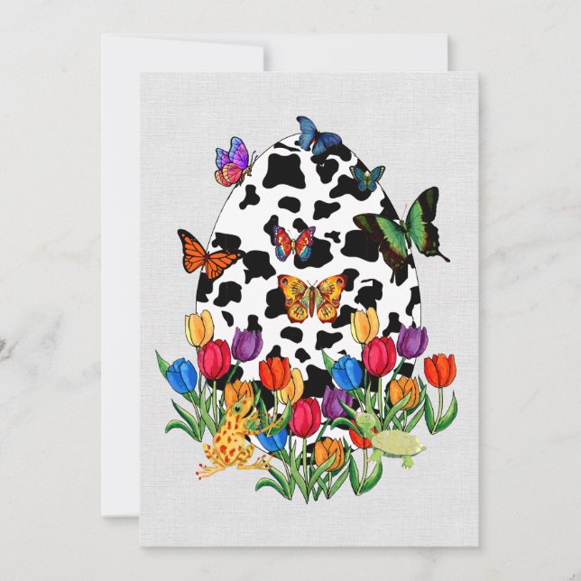 Kon flår påskägget inbjudningar (Framsida)