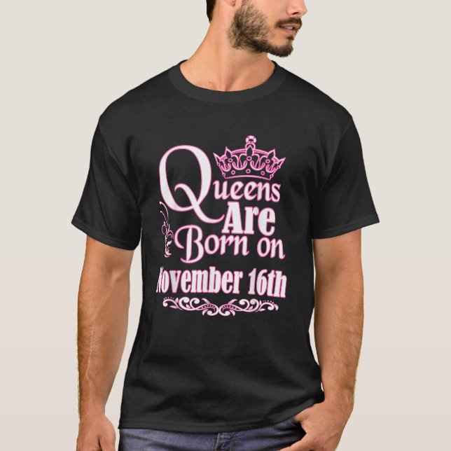 Kön föds den 16:e populära födelsedagen. t shirt (Framsida)