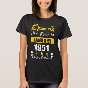Kön föds i januari 1951 Grattis på födelsedagen T Shirt