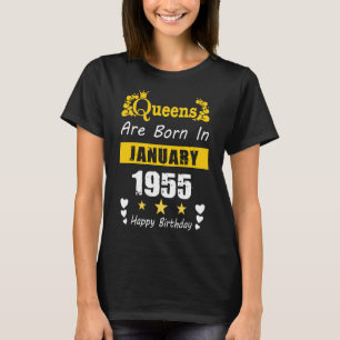 Kön föds i januari 1955 Grattis på födelsedagen T Shirt