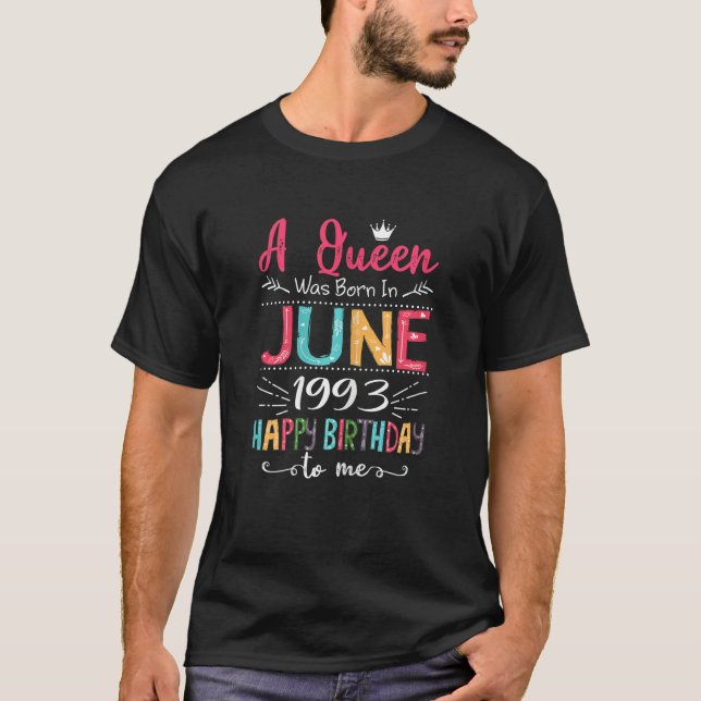 Kön föds i juni 1993 29 dagar för Gir T Shirt (Framsida)