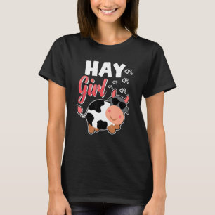 Kon för kvinnliga flickor Kow Farmer Dairy Farming T Shirt