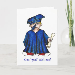 Kon "grad"-kompulationer! Boy Blue Diploma Student Kort