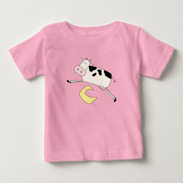 Kon hoppar över måneTshirts och gåvor T-shirt (Framsida)