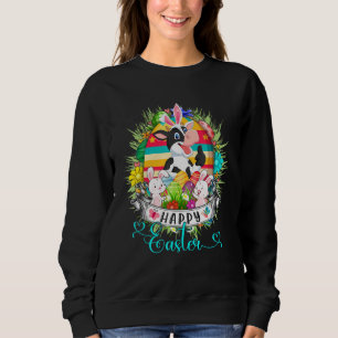 Kon i Basket Cute Bunnies Lycklig Easte i Påskägg T Shirt