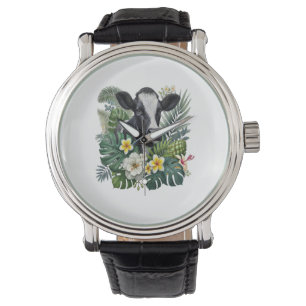 Kon i Blommigt Jungle, tropisk kummel Armbandsur