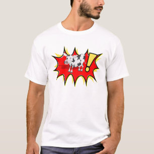 Kon i en KAPOW-stjärnburk T-shirt